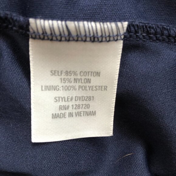 Francesca’s Navy and Gold Lace Cold Shoulder Midi Dress Large - Picture 10 of 12